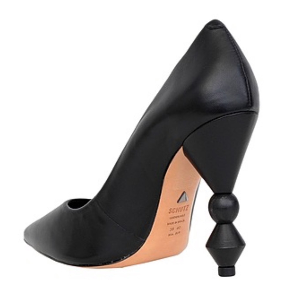 Black Leather Pumps - Picture 3 of 3